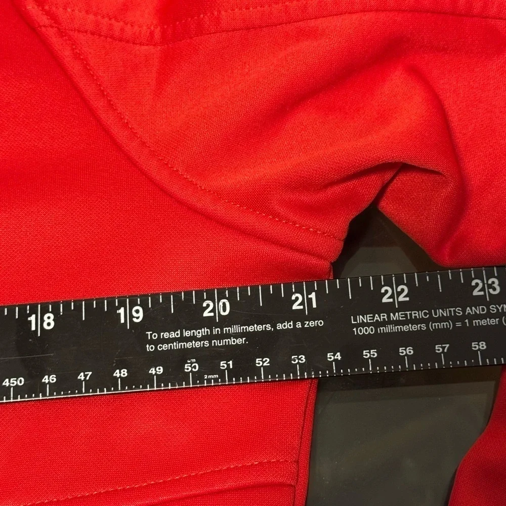 The North Face Men's Size Small Red full zip Jacket sweatshirt red USA flag logo